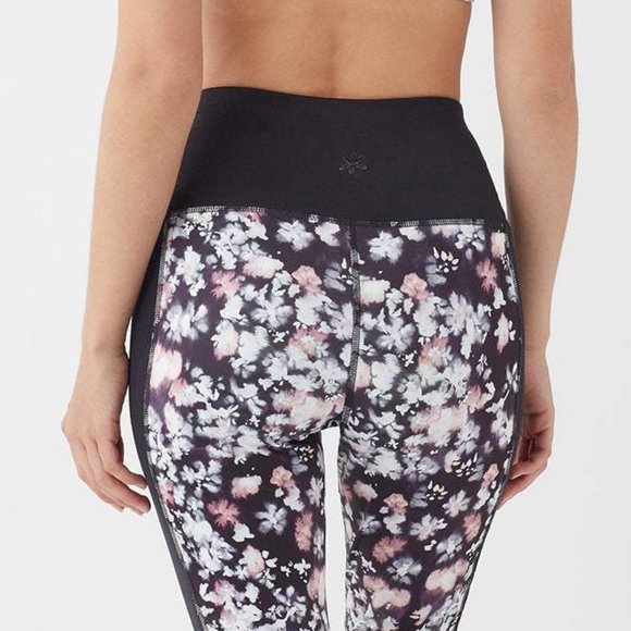 🌺 Splendid Leggings size Large 10-12 High Waist Floral Leggings - Picture 2 of 6